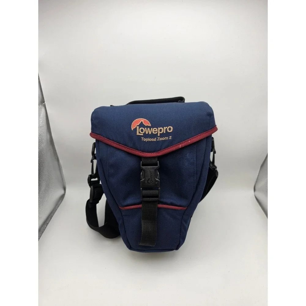 Lowepro Topload Zoom 2 Camera Bag Navy Blue Burgundy Holster Case Padded Strap